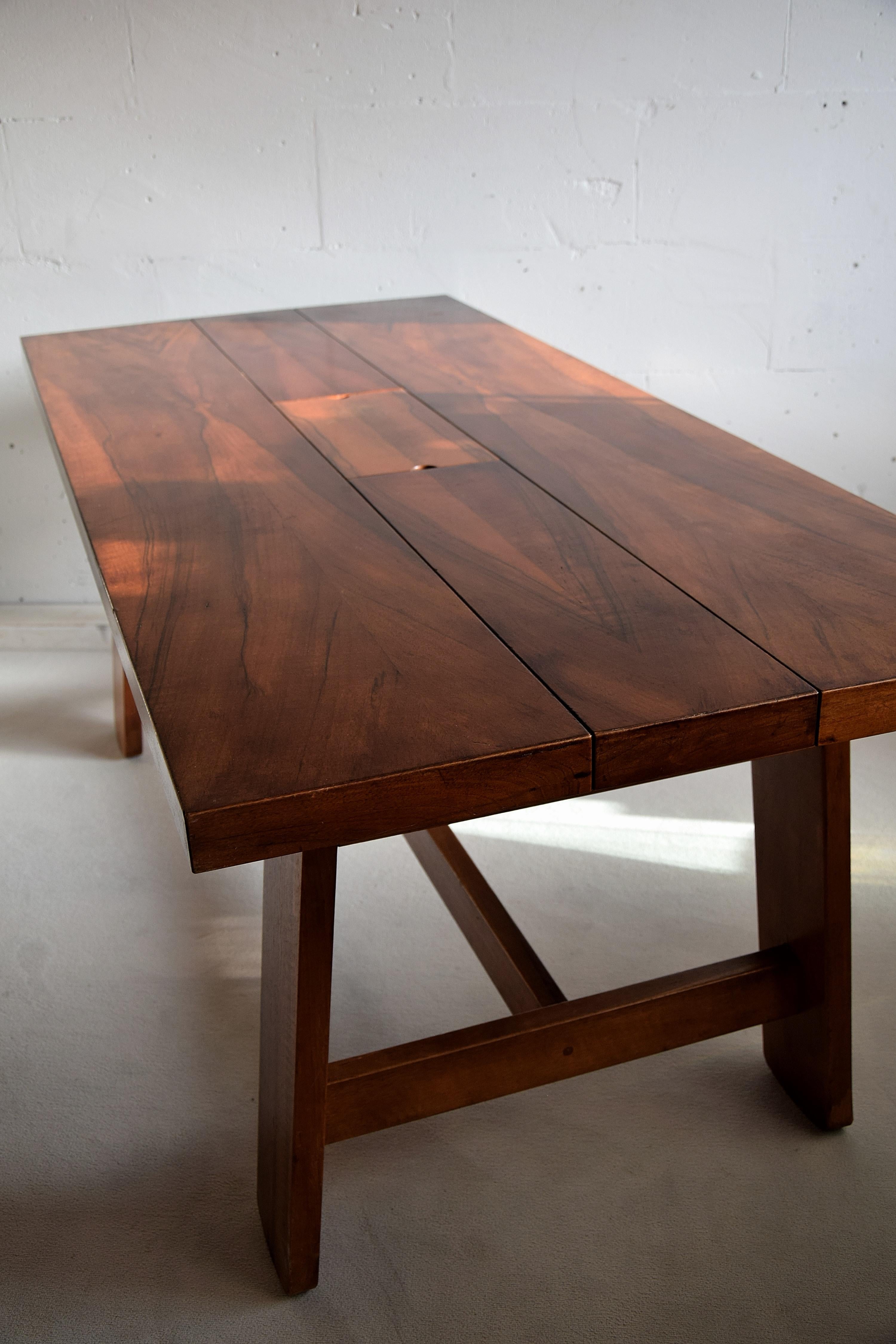 Italian Mid-Century Modern Wooden Dining Table by Silvio Coppola for Bernini 3
