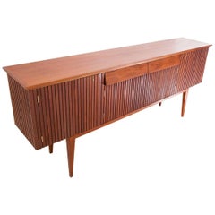 Italian Mid-Century Modern Mahogany Sideboard Credenza Enfilade, 1950s