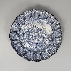 Italian mid-century modern majolica plate by Alba Docilia Albisola, 1950s