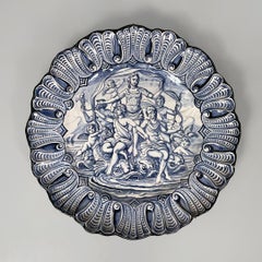 Italian mid-century modern majolica plate by Alba Docilia Albisola, 1950s