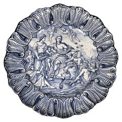Italian mid-century modern majolica plate by Alba Docilia Albisola, 1950s