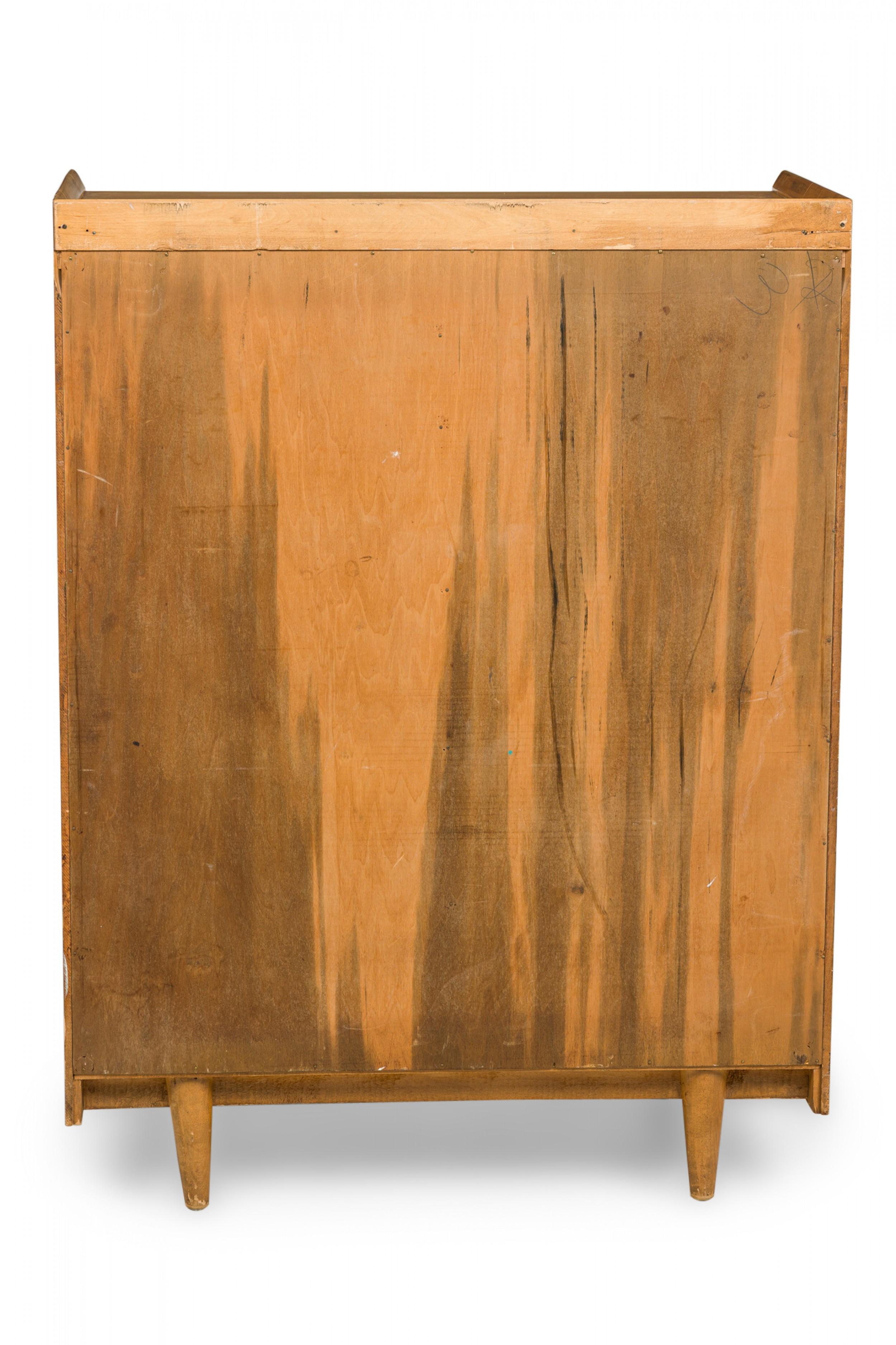 Italienische Mid-Century Modern-Hochkommode aus Ahornholz mit 6 Schubladen im Zustand „Gut“ im Angebot in Queens, NY
