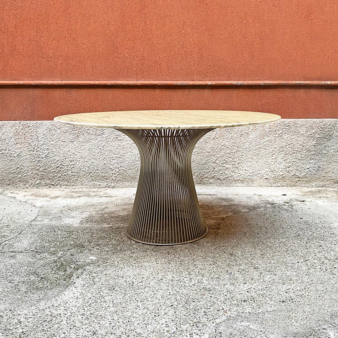Italian Mid-Century Modern Marble Dining Table by Warren Platner for Knoll 1970s In Good Condition In MIlano, IT