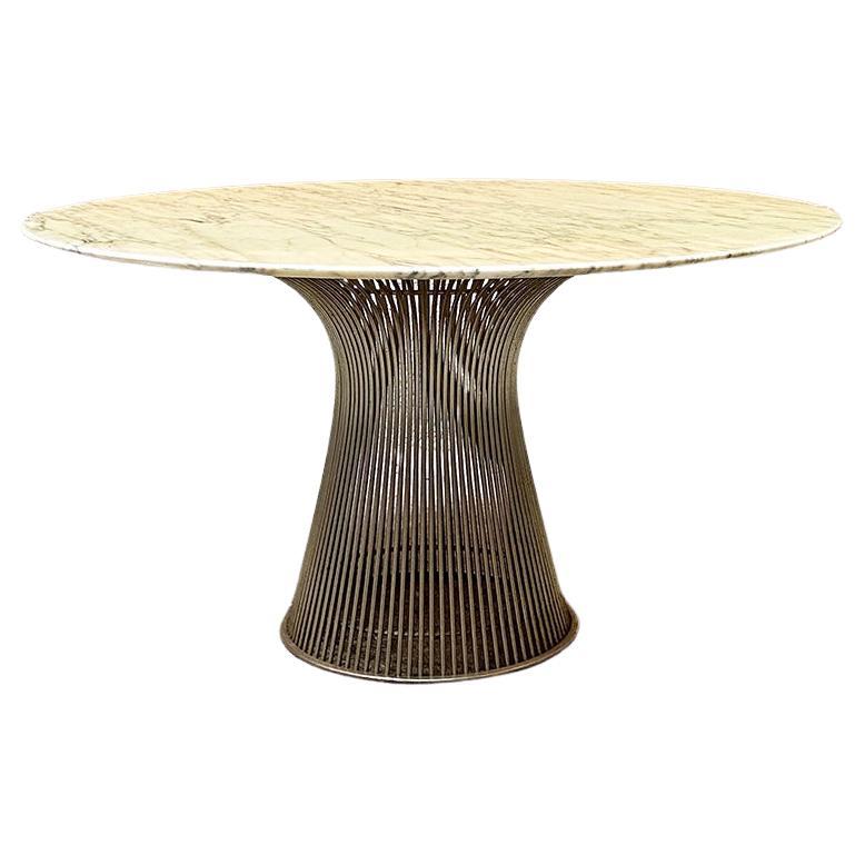Italian Mid-Century Modern Marble Dining Table by Warren Platner for Knoll 1970s