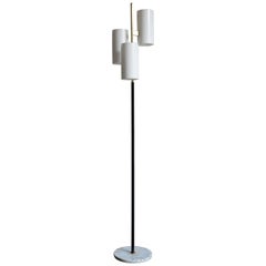 Italian Mid-Century Modern Marble Perspex Floor Lamp, 1950s