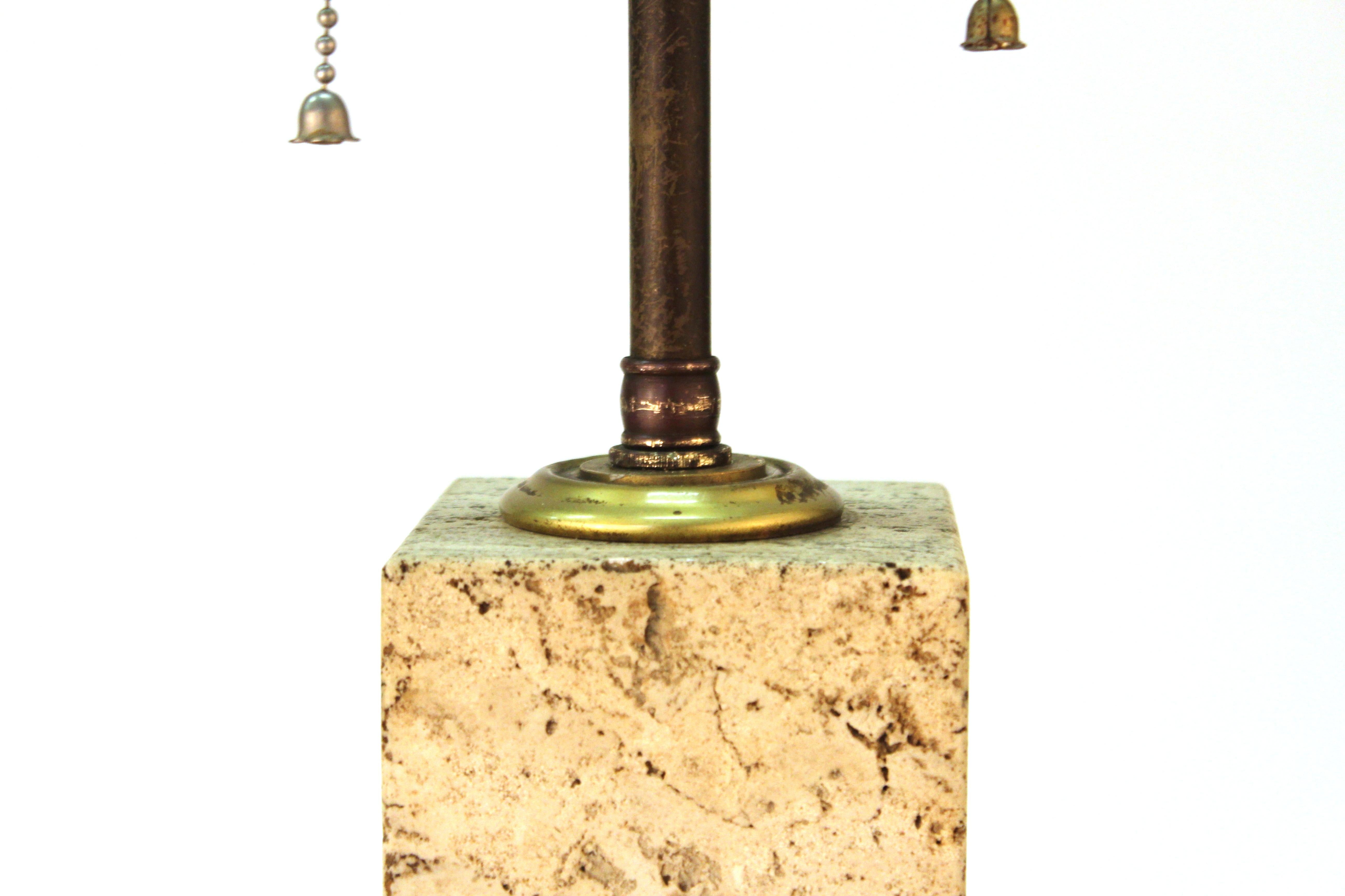 Italian Mid-Century Modern Marble Table Lamp 2