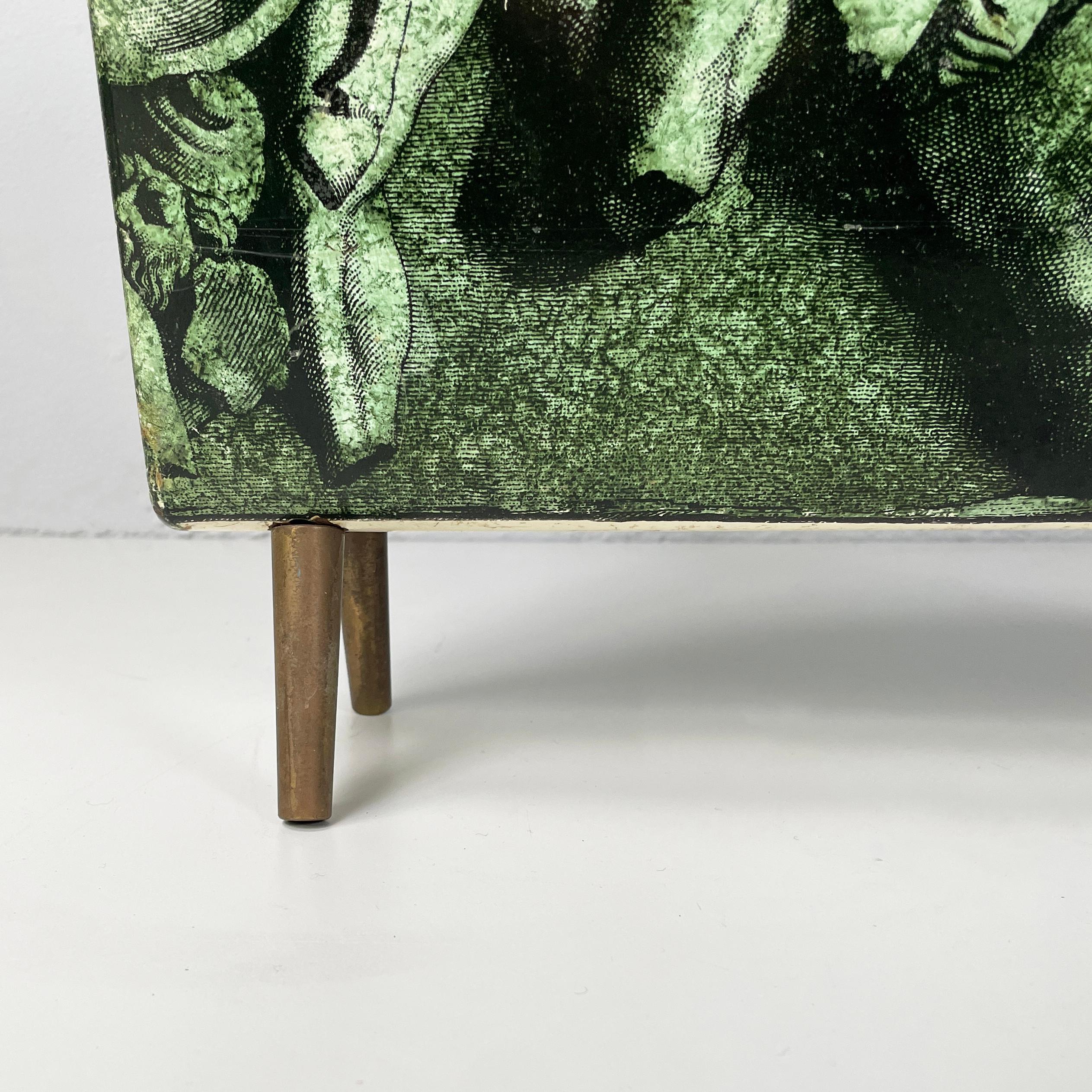 Italian mid-century modern Metal and brass magazine rack by Fornasetti, 1960s 11