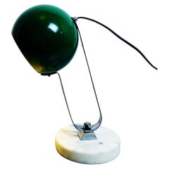 Italian Mid-Century Modern Metal and Marble Table Lamp, 1970s