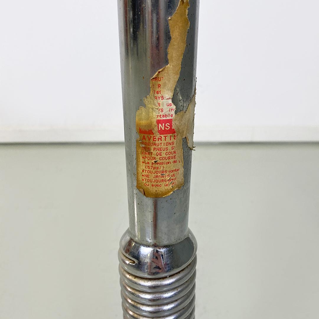 Italian Mid-Century Modern Metal Central Stem Adjustable Stool, 1950s 6