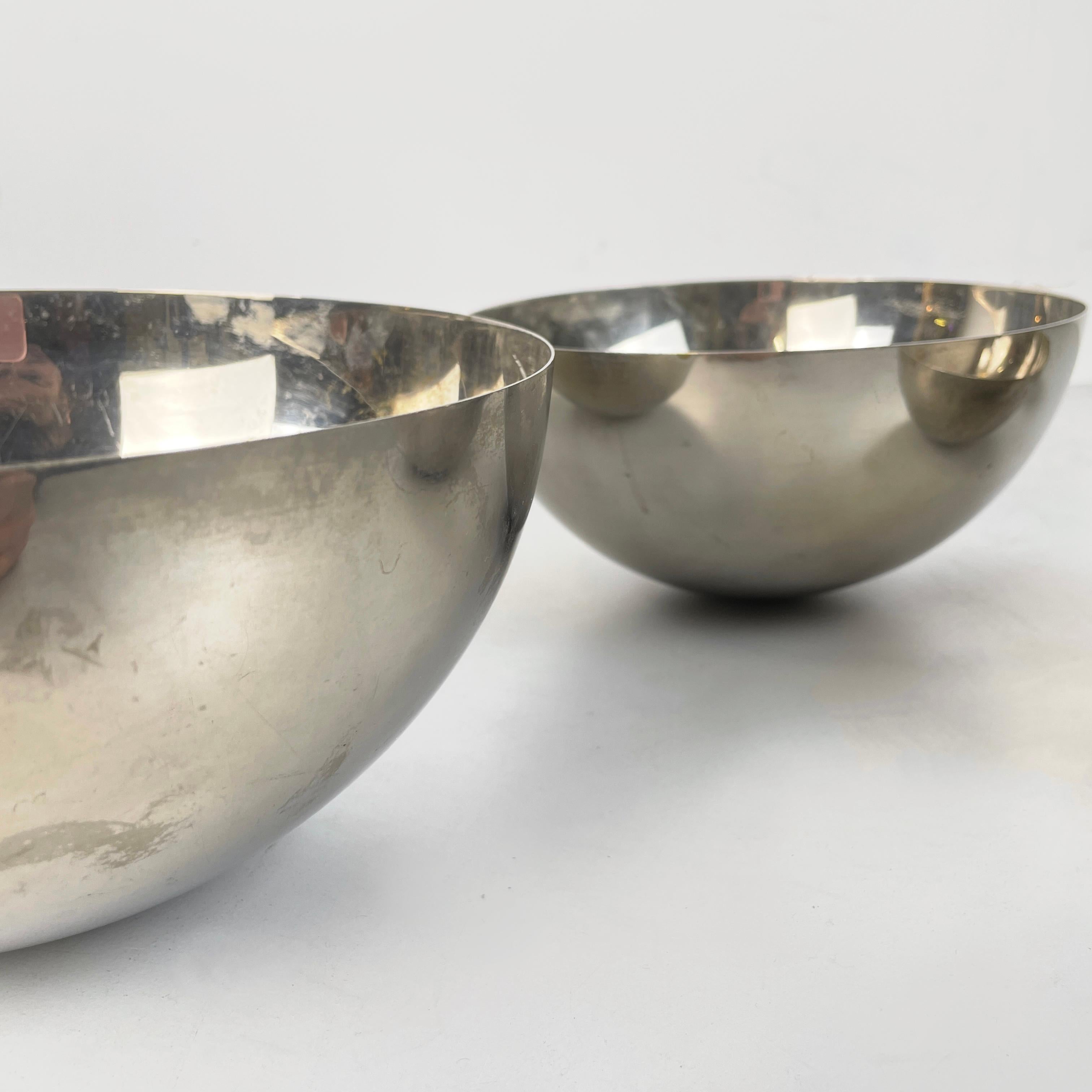 Italian mid-century modern metal hemisphere serving bowls by Danese, 1970s For Sale 6