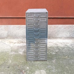 Italian Mid-Century Modern Metal Industrial Archive with Drawers, 1960s