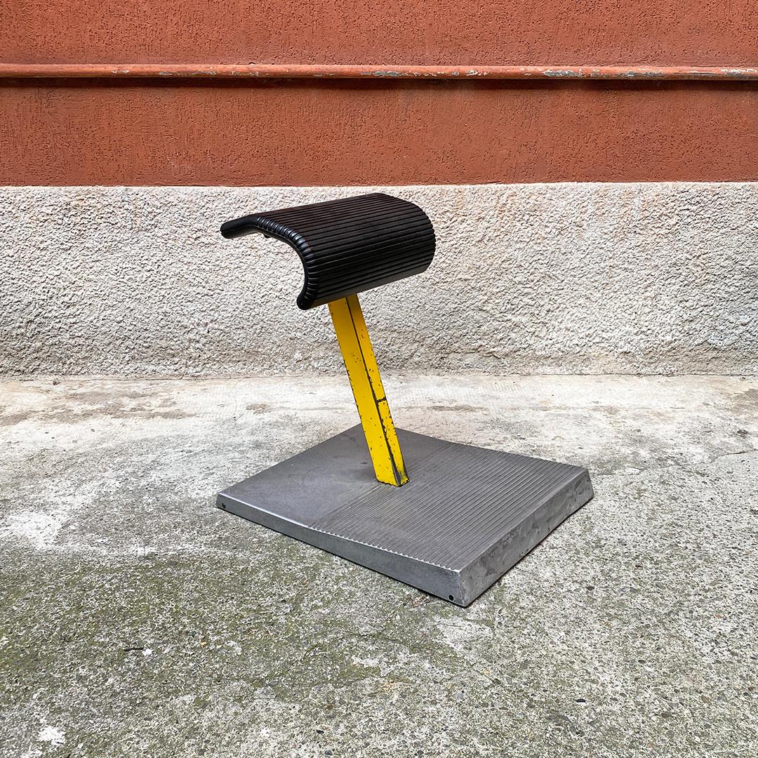 Italian Mid-Century Modern Metal Stool by Luigi Buti Bandini, 1972 In Good Condition In MIlano, IT