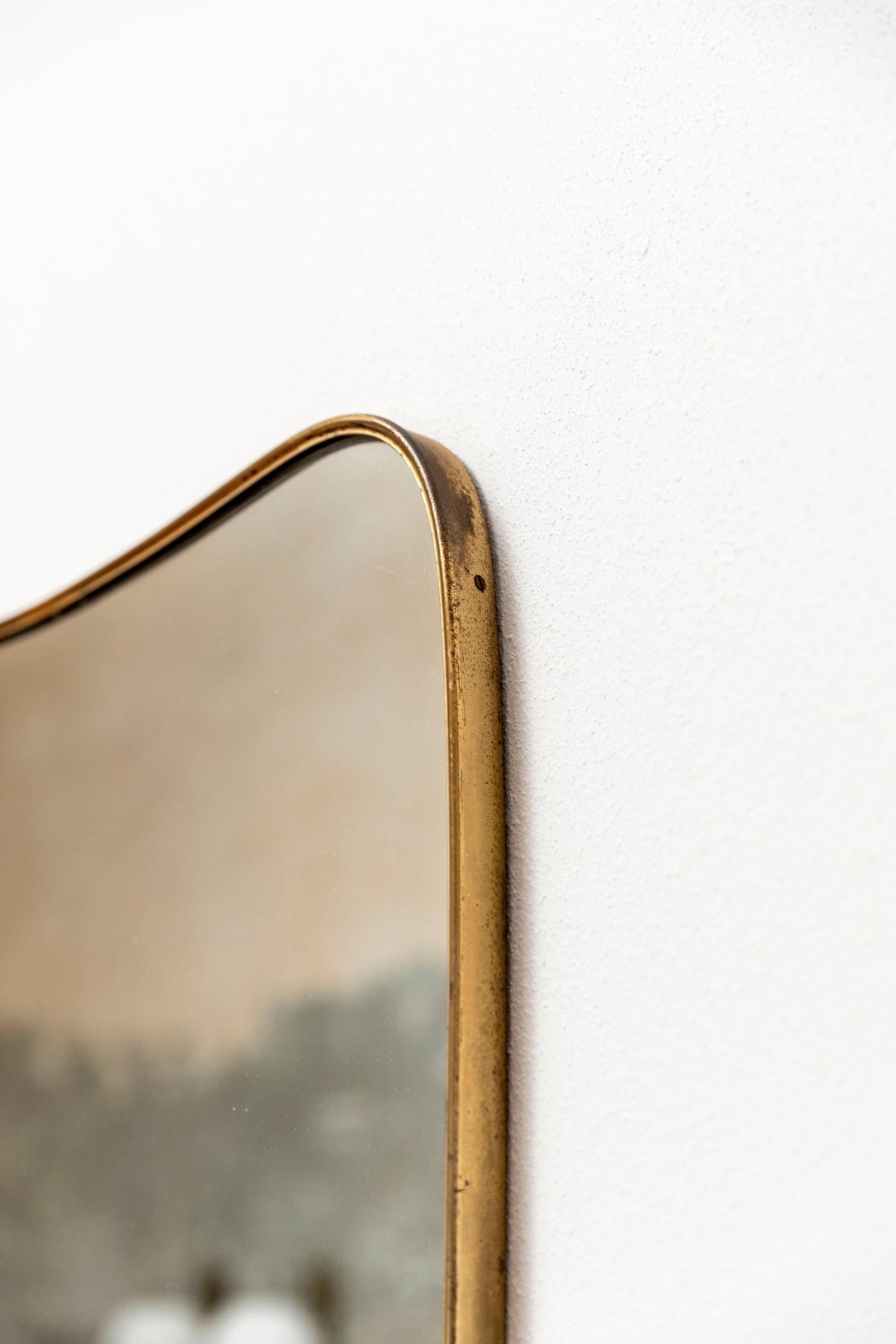 Mid-20th Century Italian Mid-Century Modern Mirror Inspired to Gio Ponti