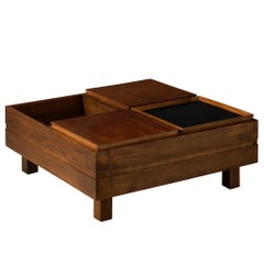 Italian Mid-Century Modern Modular Coffee Table in Wood