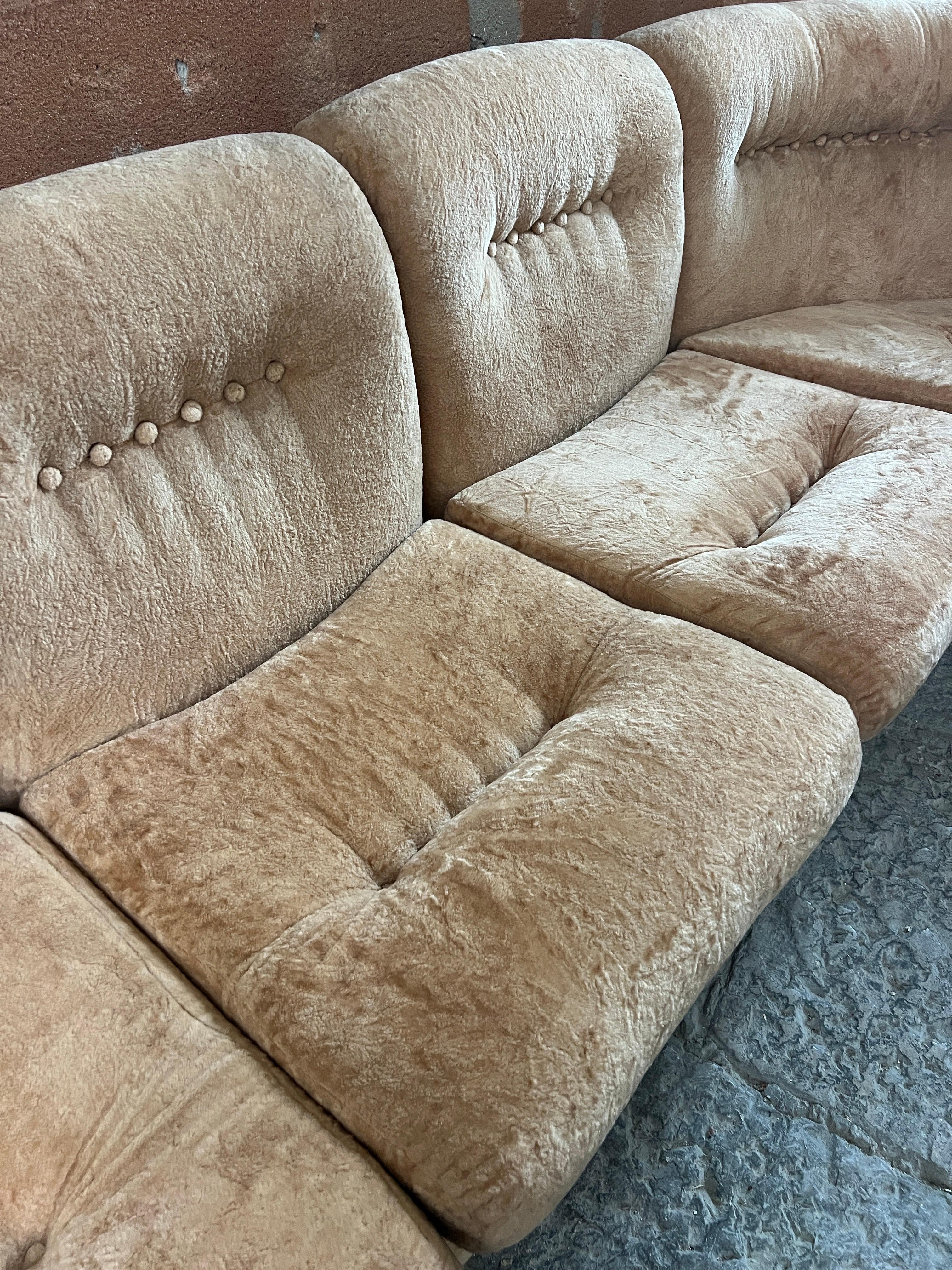 Sofá modular italiano Mid Century Modern años 70 en venta 3