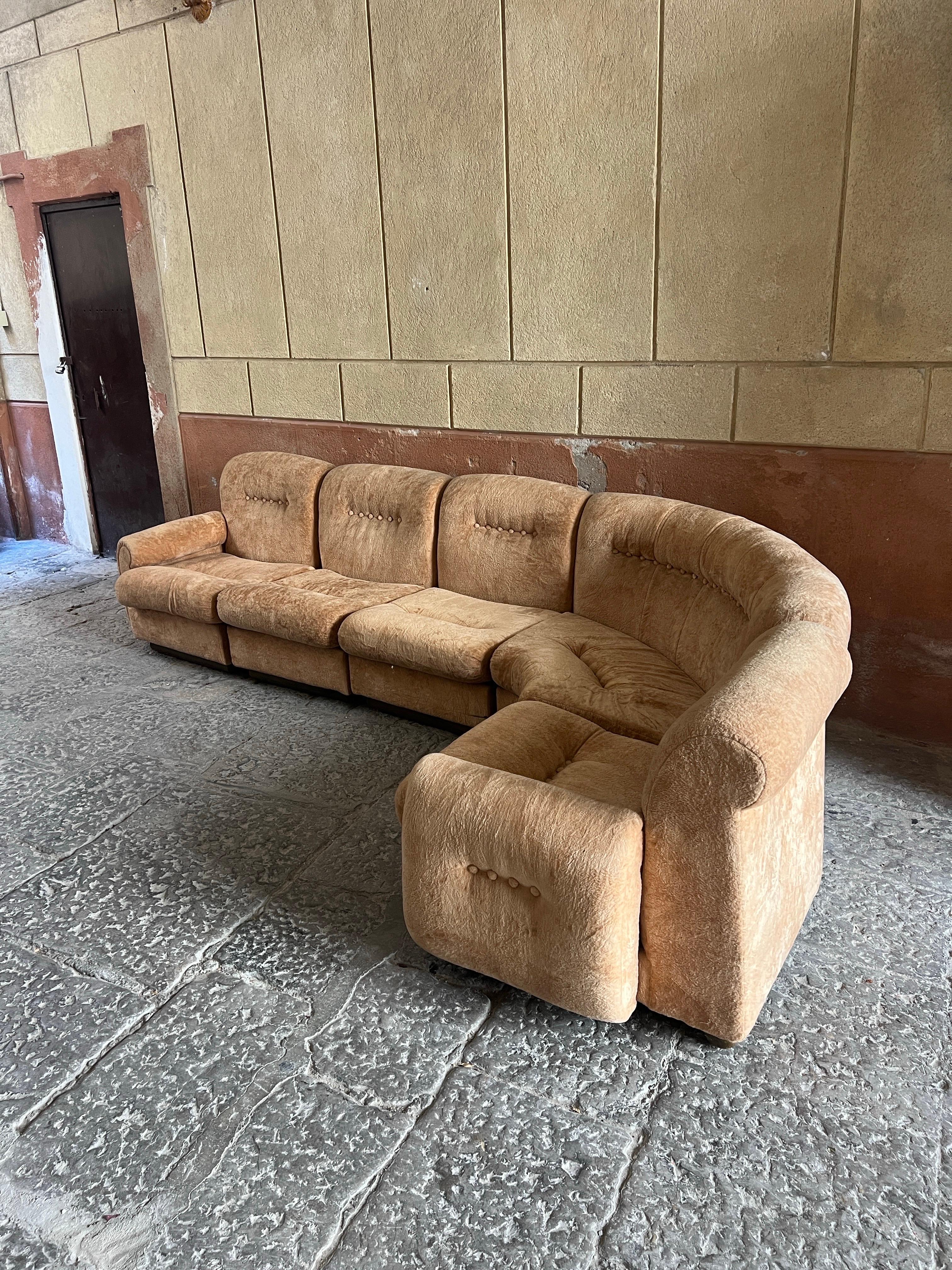 Sofá modular italiano Mid Century Modern años 70 en venta 5