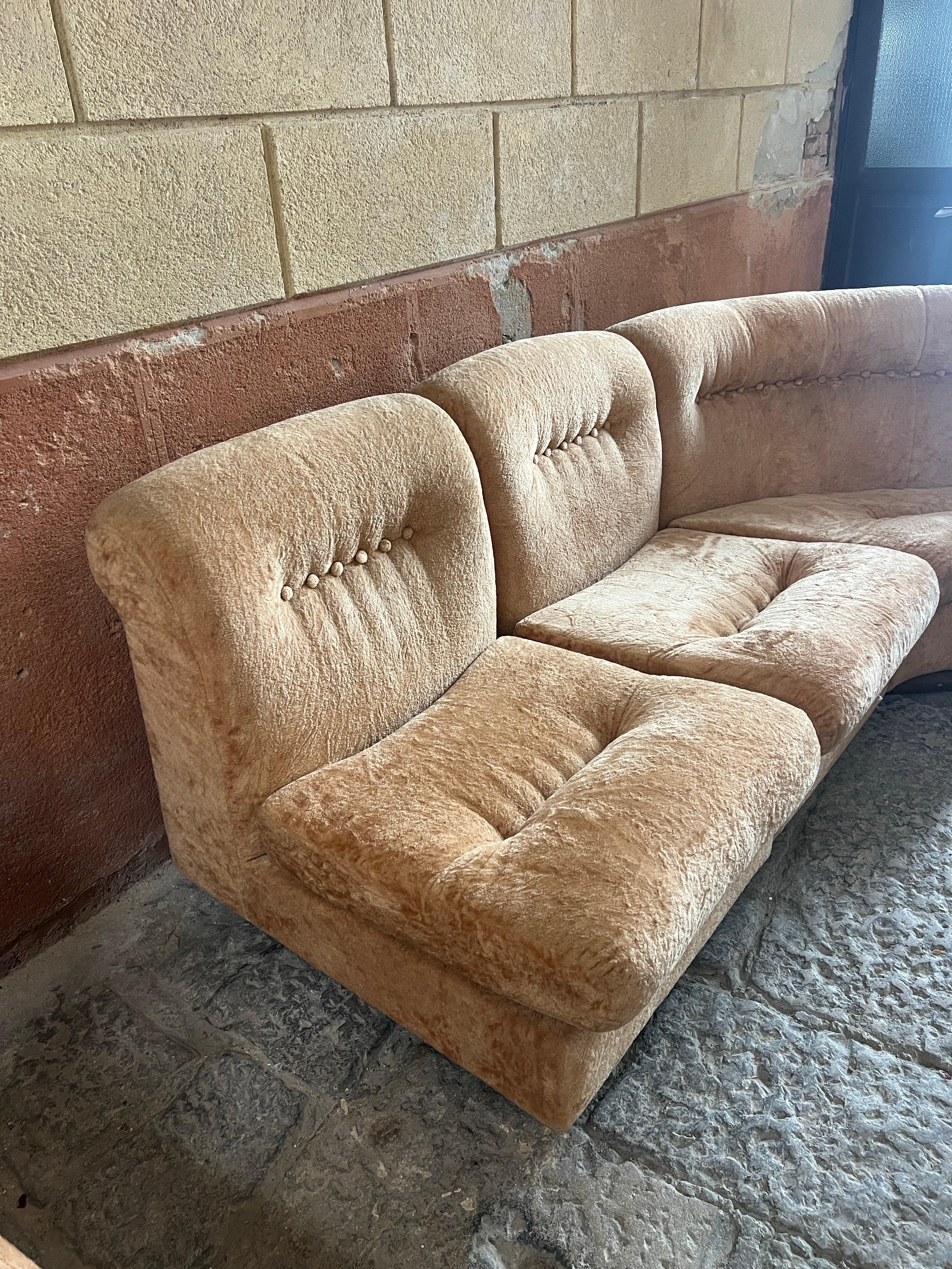 Sofá modular italiano Mid Century Modern años 70 en venta 6