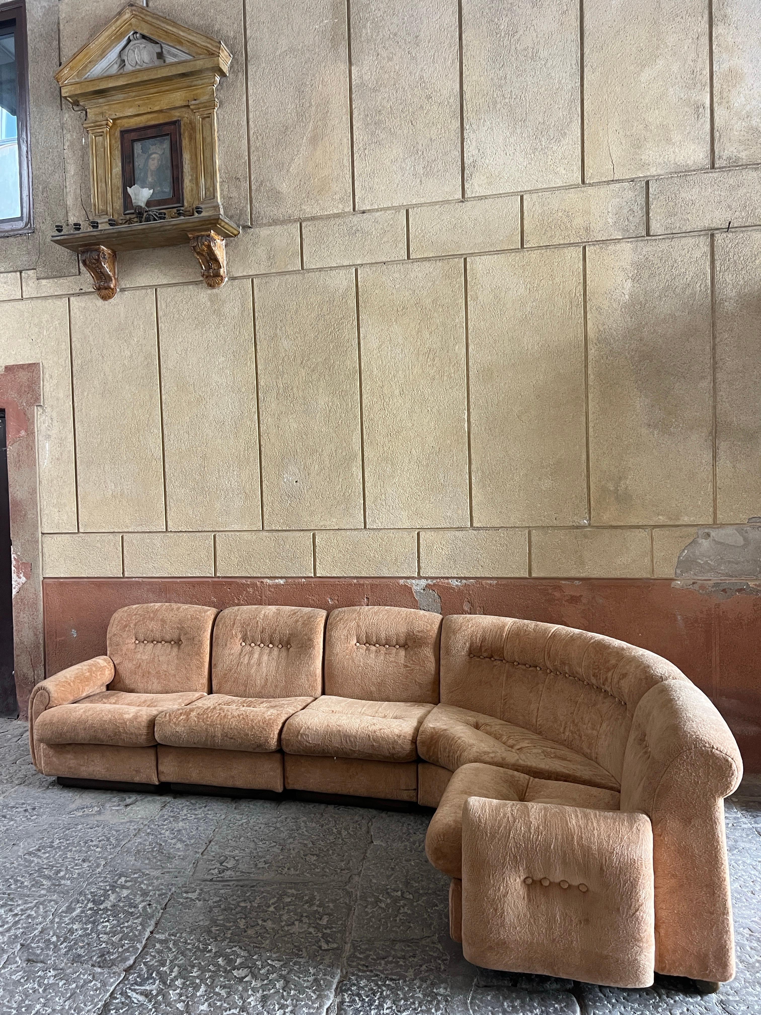 Sofá modular italiano Mid Century Modern años 70 en venta 7