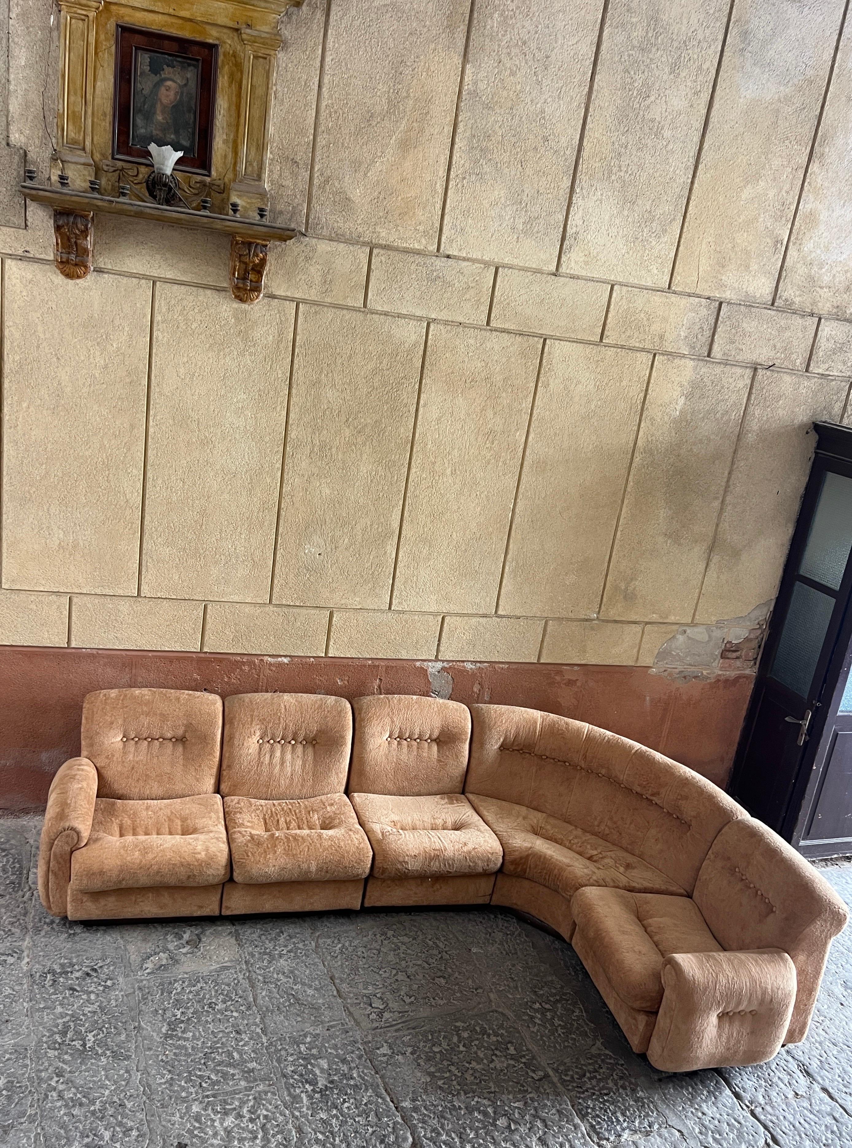 Sofá modular italiano Mid Century Modern años 70 Moderno de mediados de siglo en venta