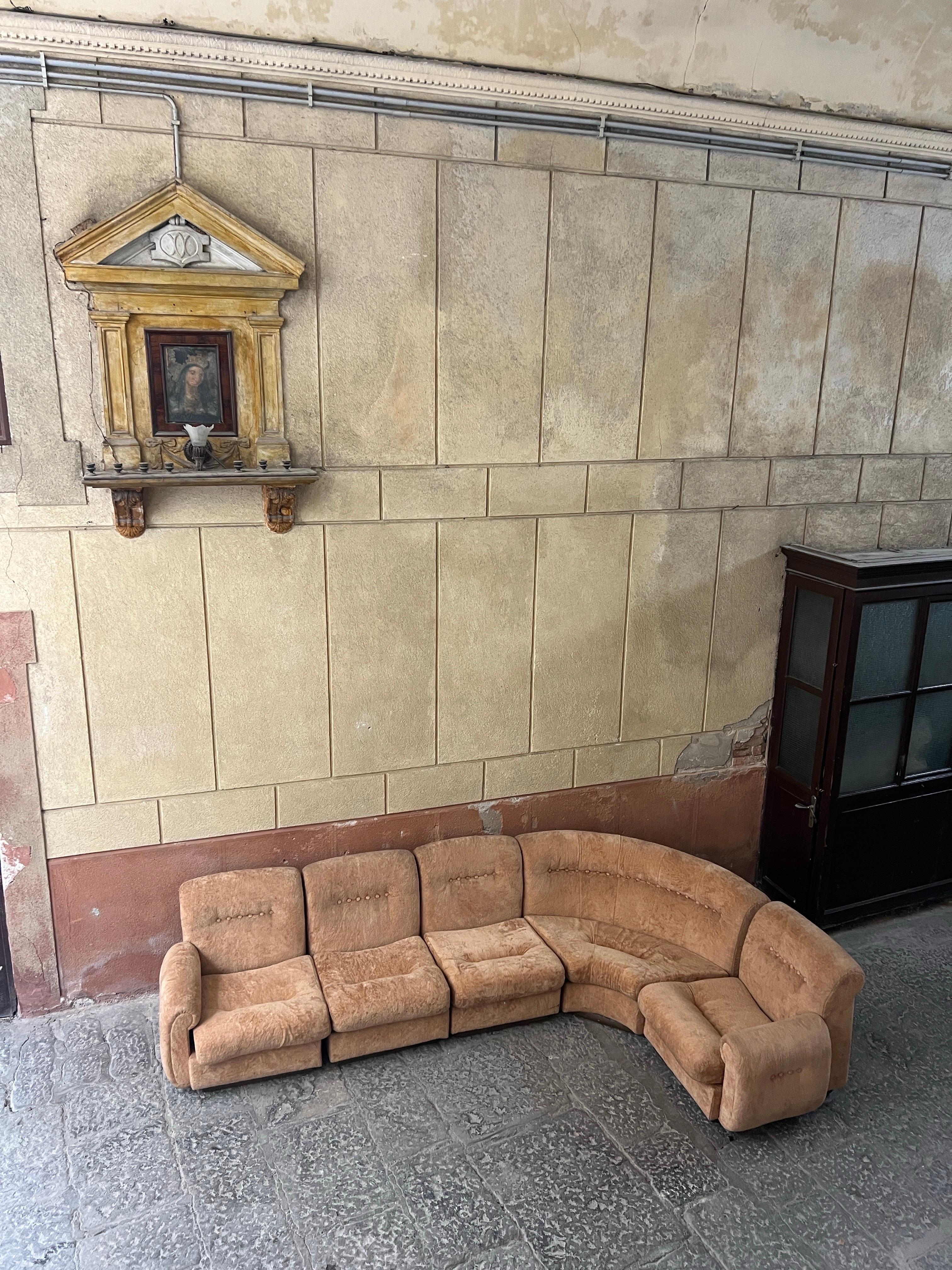 Sofá modular italiano Mid Century Modern años 70 Italiano en venta