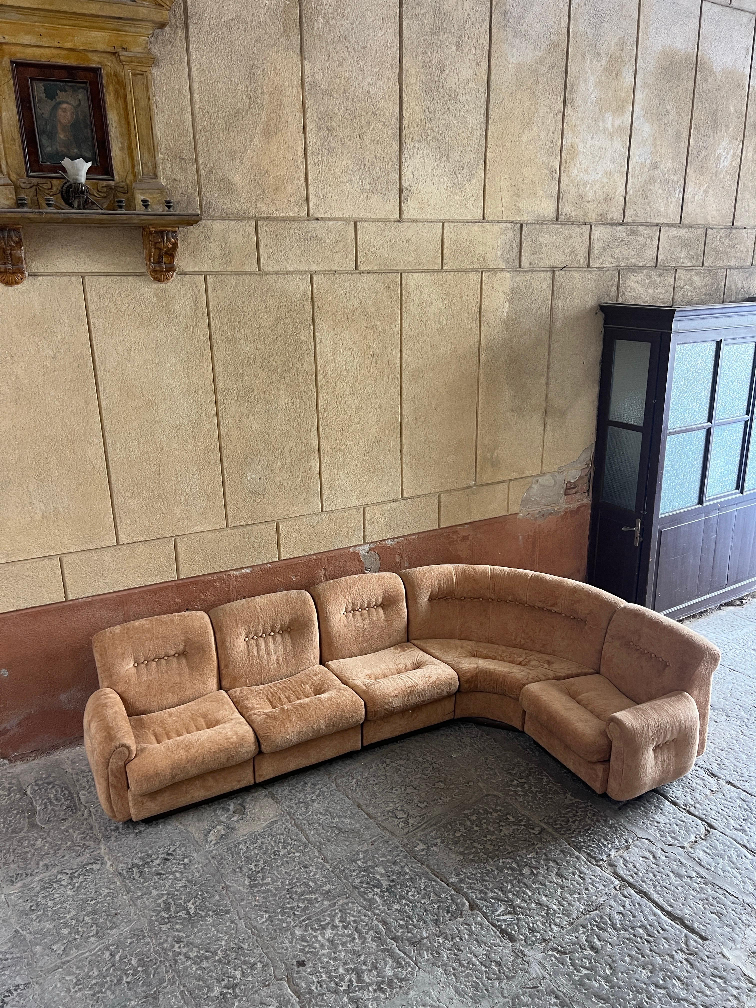 Sofá modular italiano Mid Century Modern años 70 siglo XX en venta