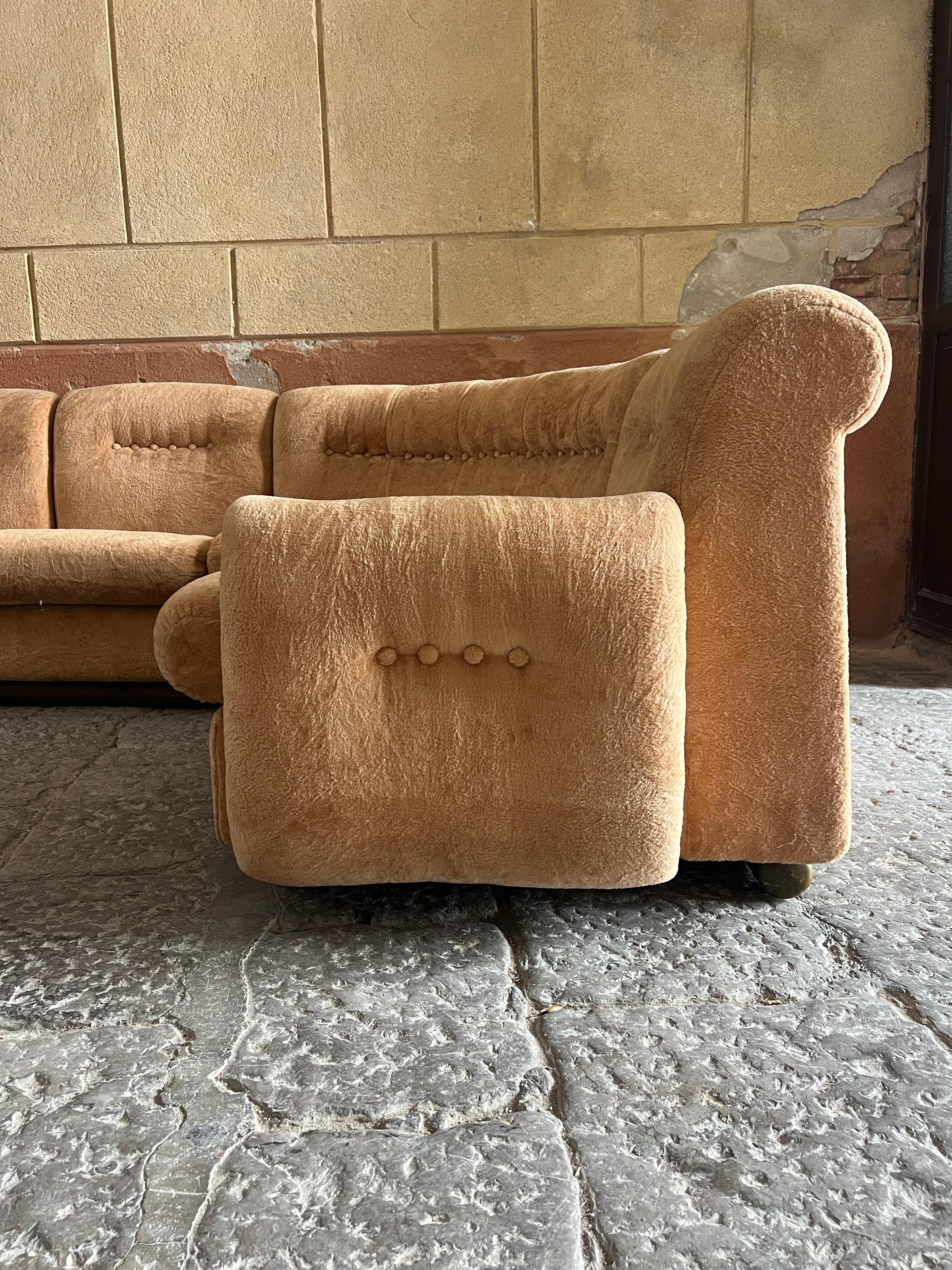 Sofá modular italiano Mid Century Modern años 70 en venta 1