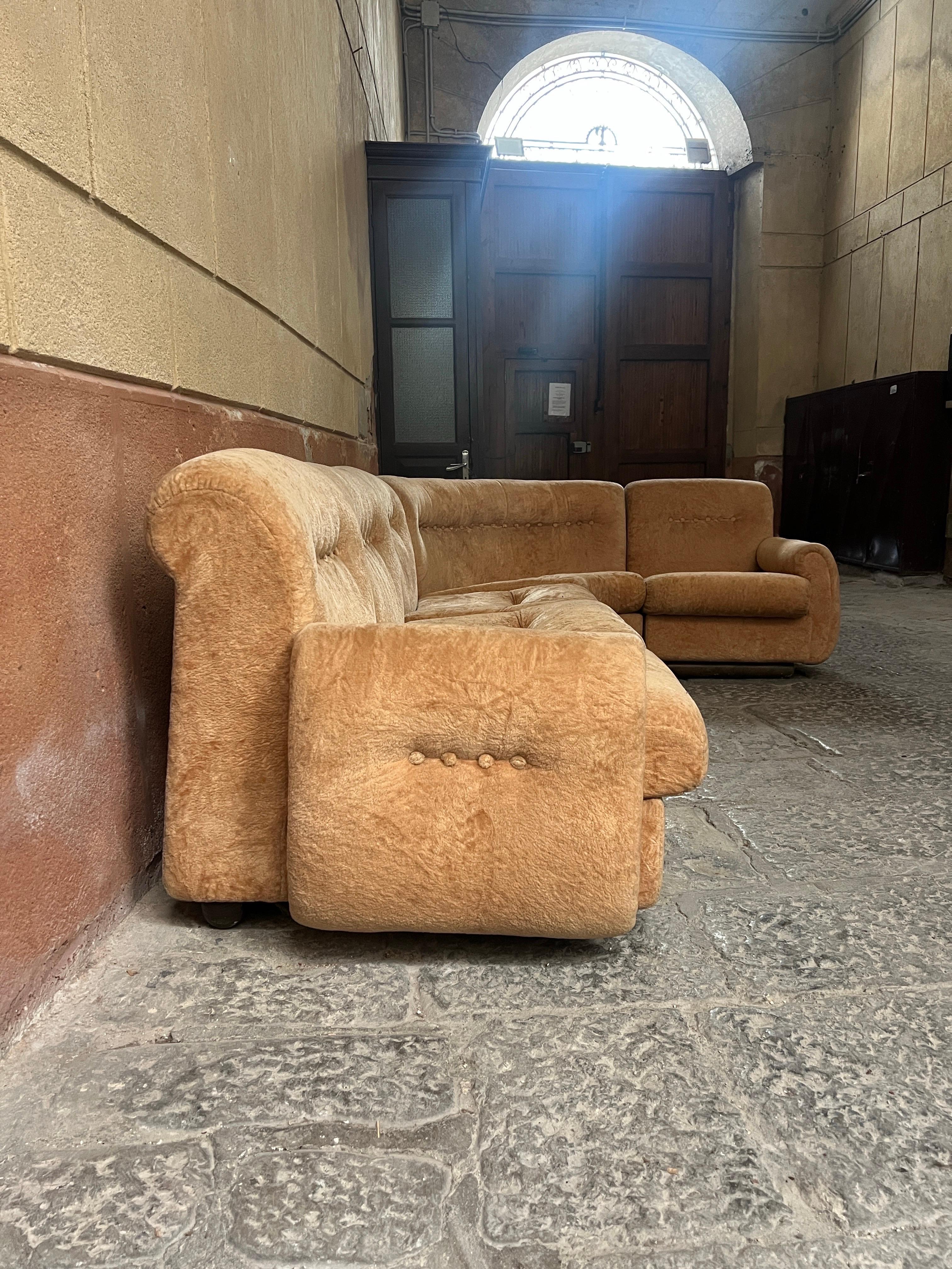 Sofá modular italiano Mid Century Modern años 70 en venta 2