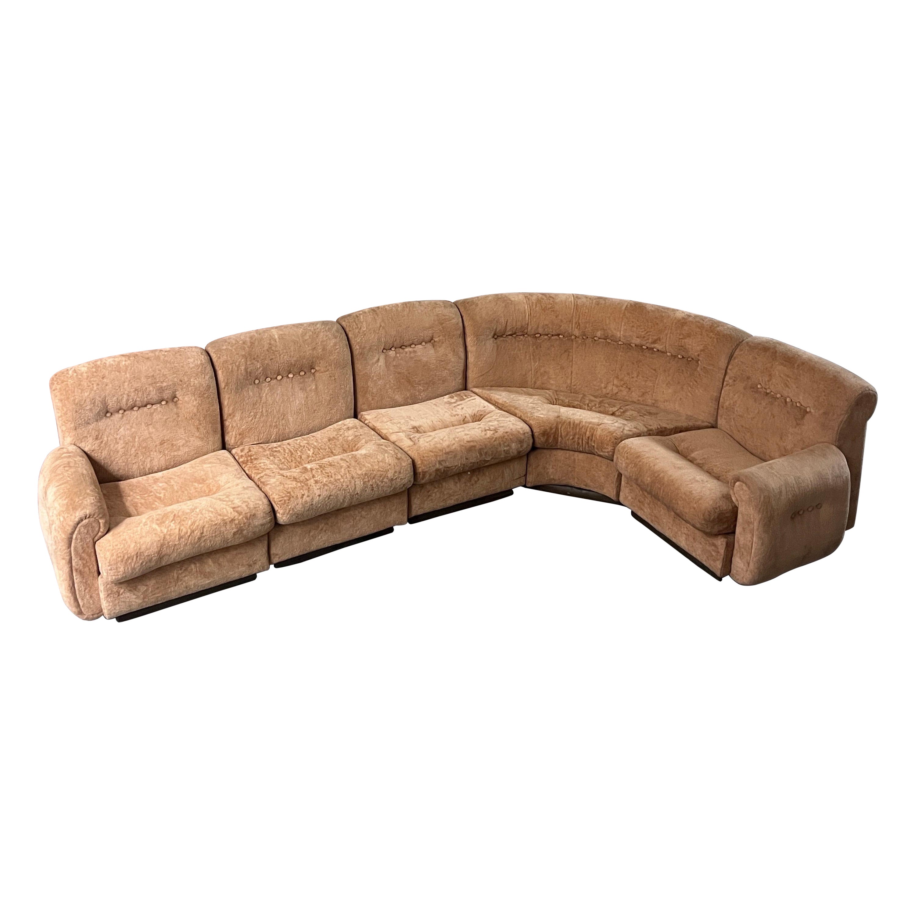 Italian Mid Century Modern Modular Sofa 1970s