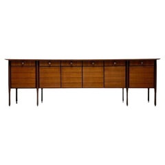 Italienisches Mid-Century-Modern-Sideboard, Monumental, Palisanderholz, Nussbaum, Italien, 1960er Jahre