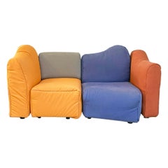 Italian Mid-Century Modern Multicolored Sofa Cannaregio by G.Pesce, Cassina 1987