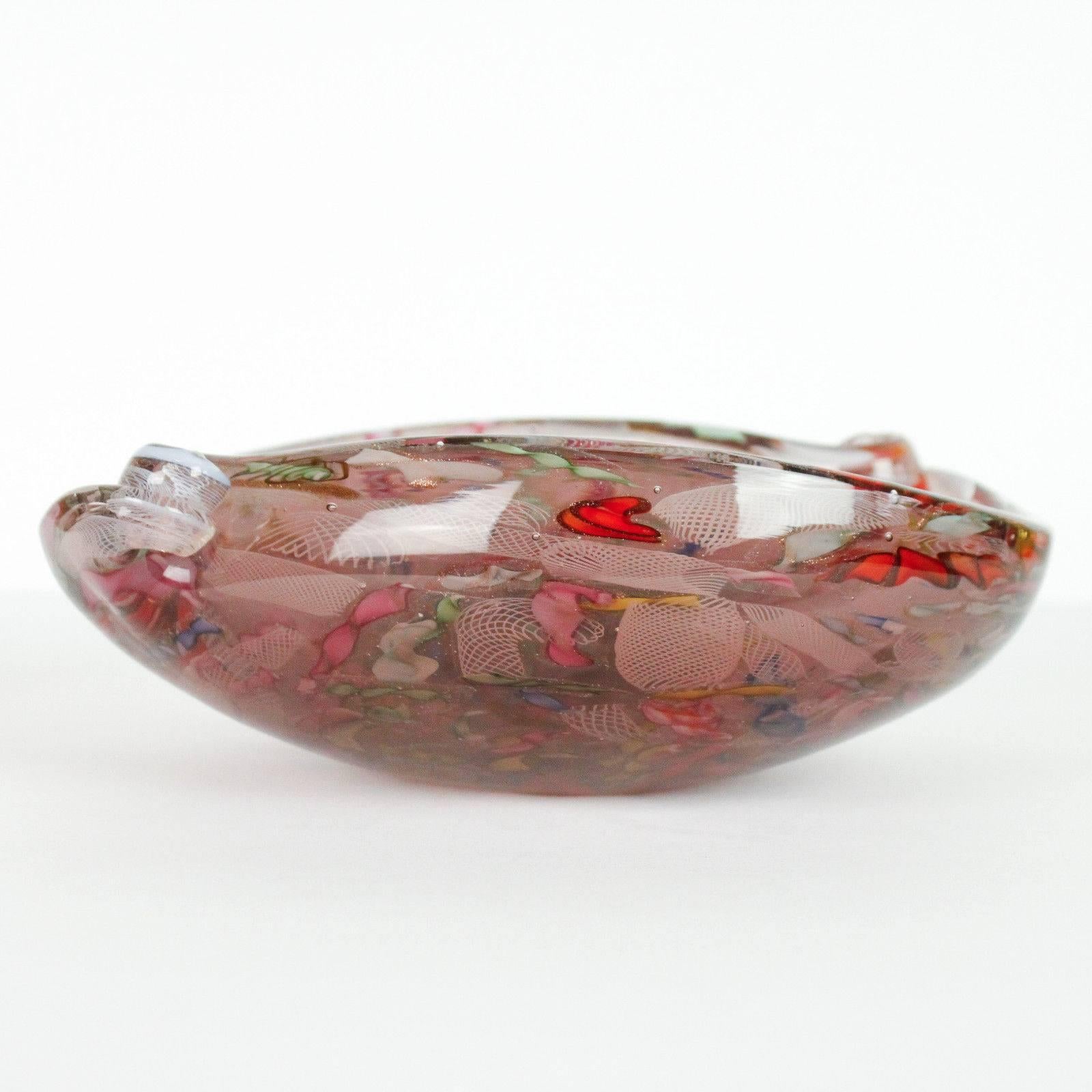 20th Century Italian Mid-Century Modern Murano Art Glass Bowl For Sale