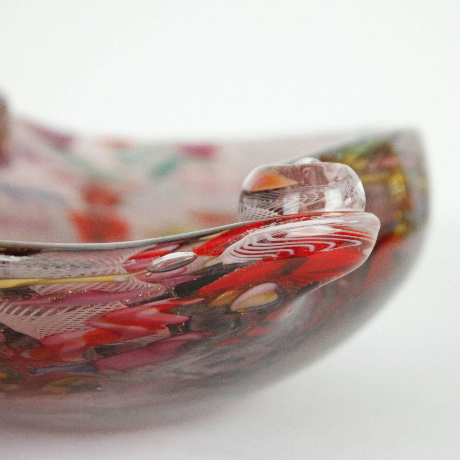 Italian Mid-Century Modern Murano Art Glass Bowl For Sale 4