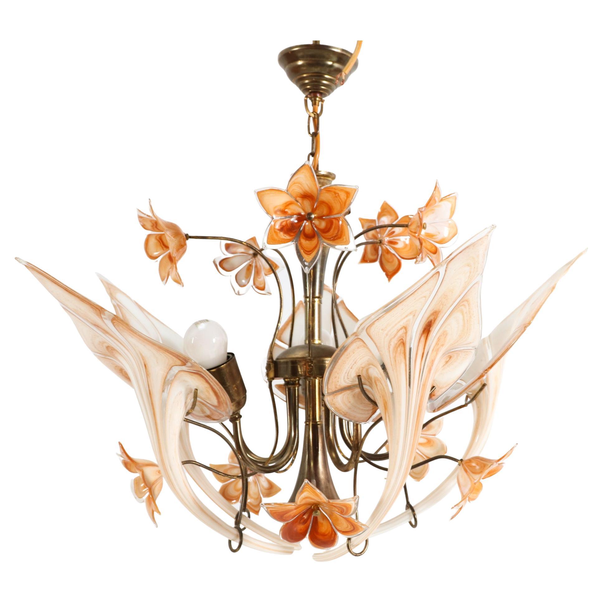 Italian Mid-Century Modern Murano Chandelier by Franco Luce for Seguso,  1970s For Sale at 1stDibs