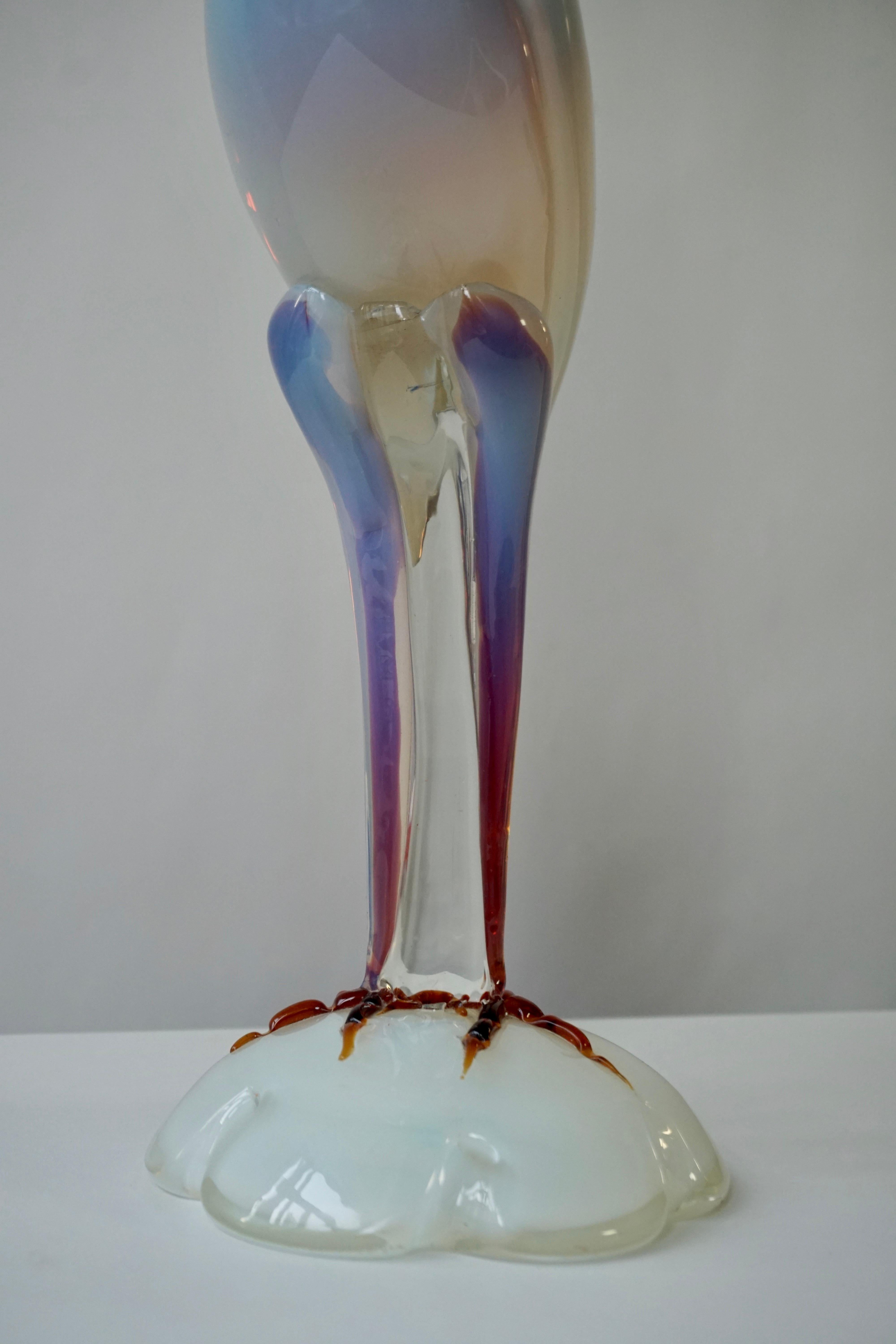 Italian Mid-Century Modern Murano Glass Bird Sculpture 5