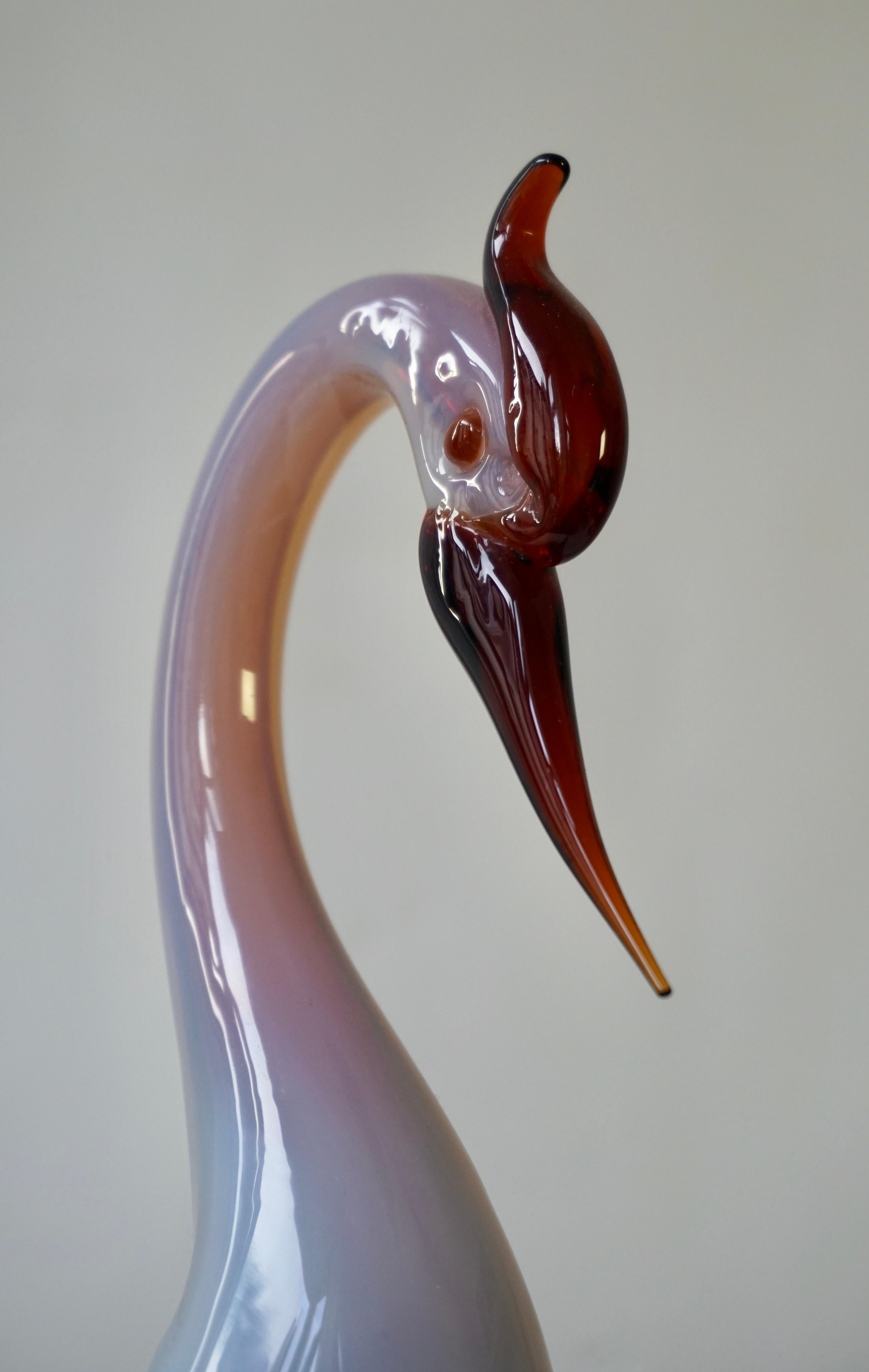 Italian Mid-Century Modern Murano Glass Bird Sculpture 1