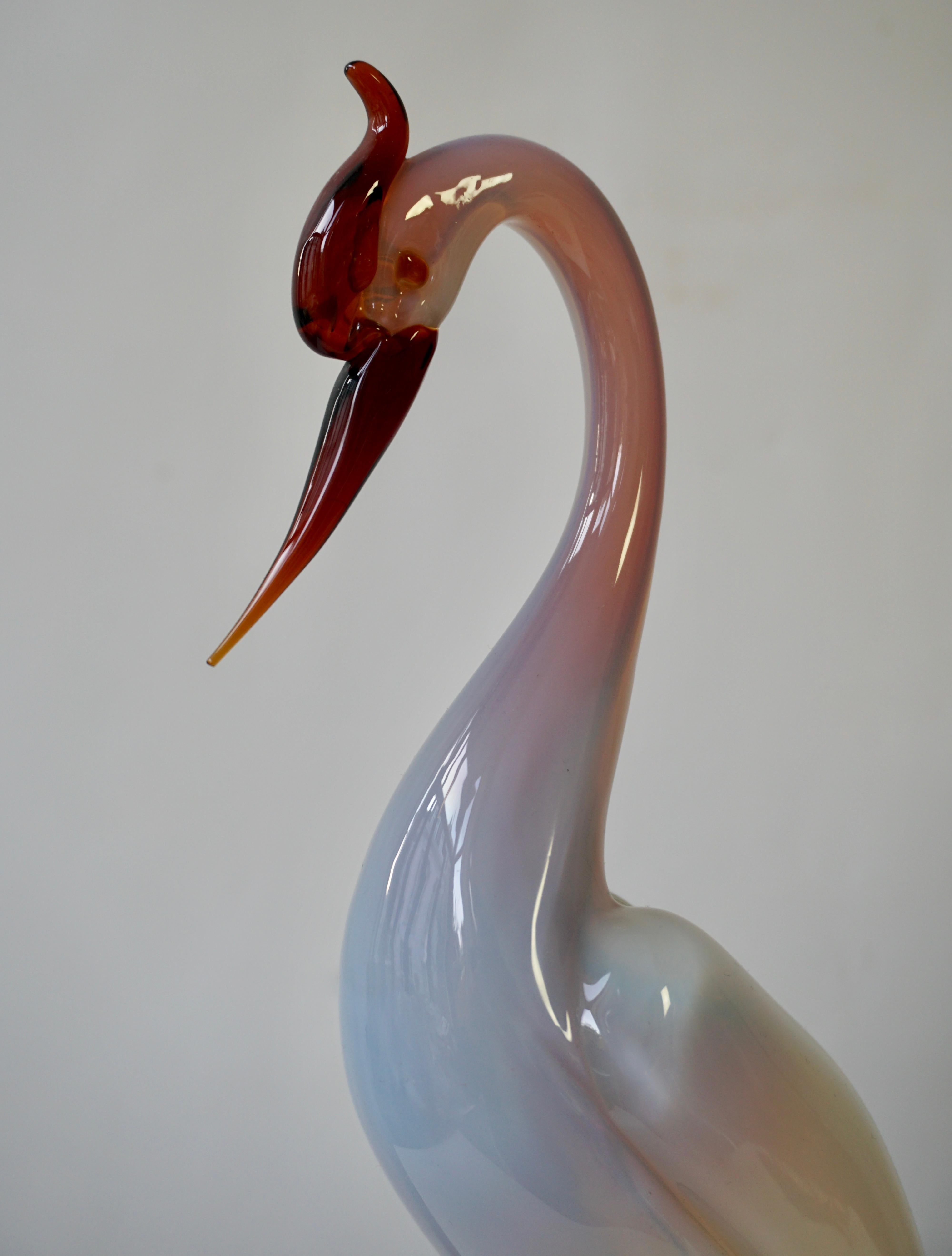 Italian Mid-Century Modern Murano Glass Bird Sculpture 2