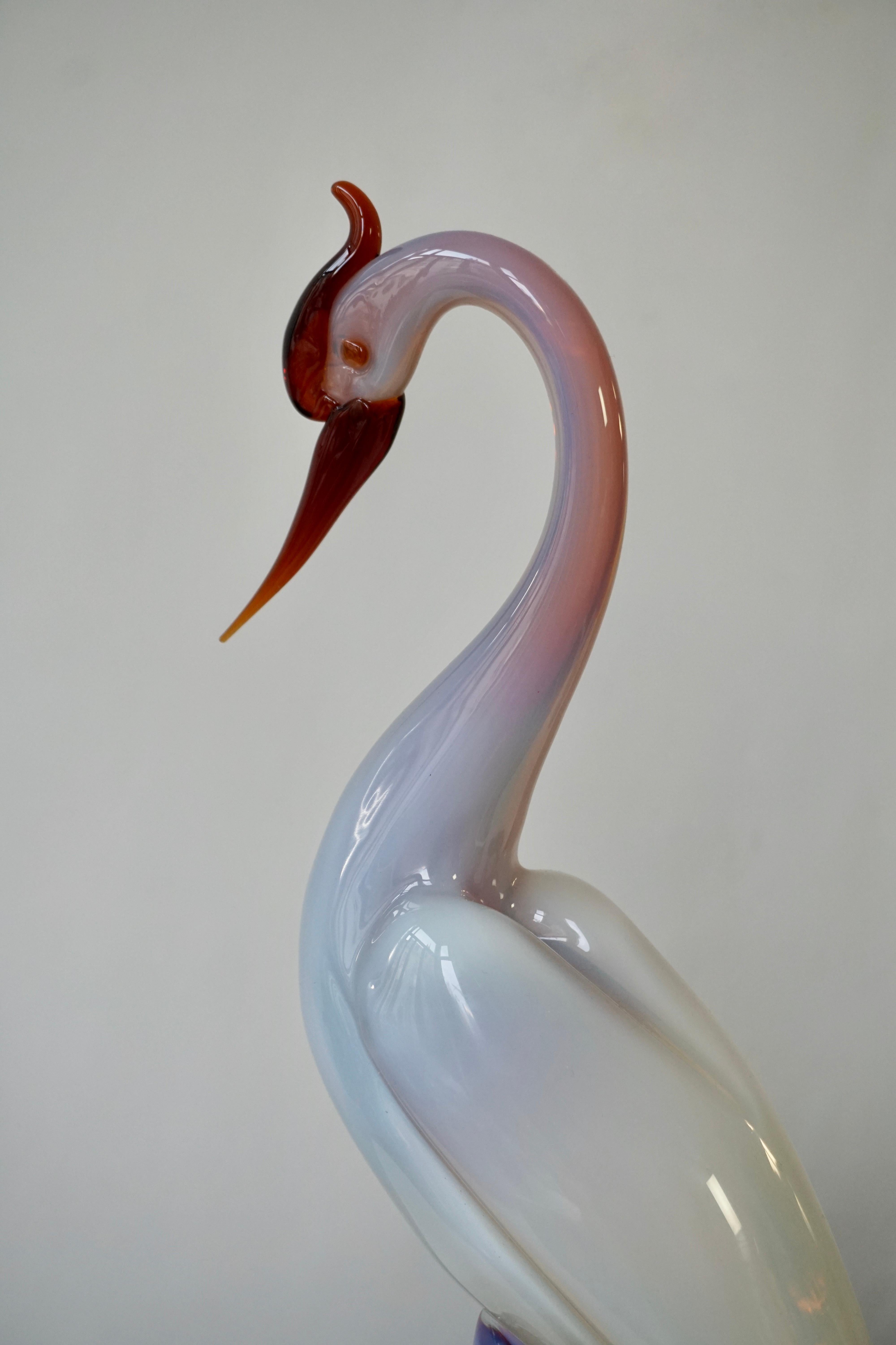 Italian Mid-Century Modern Murano Glass Bird Sculpture 3