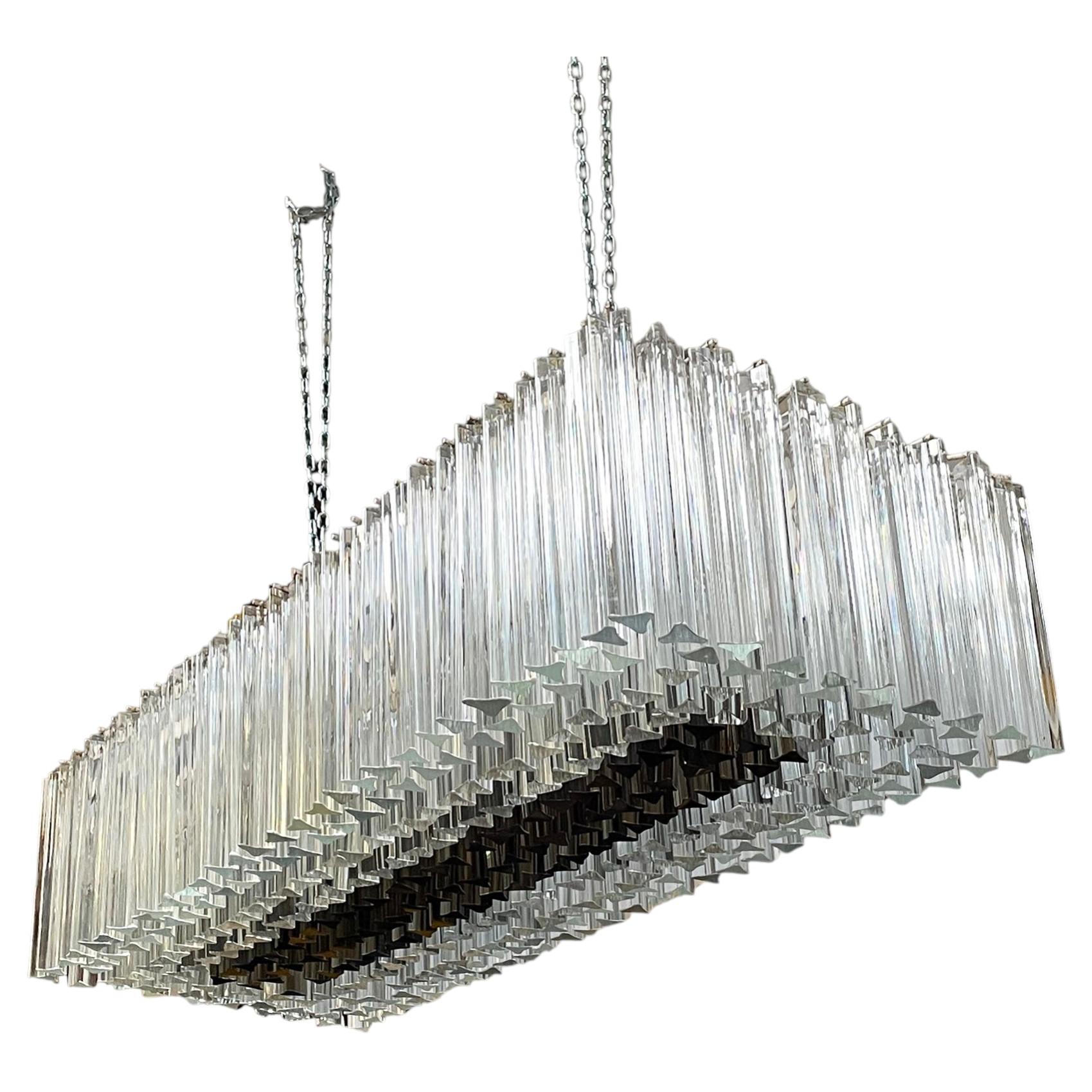 Lámpara italiana de cristal de Murano de mediados de siglo de Paolo Venini, años 50