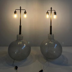 Italian mid-century modern Murano glass table lamps by Barovier&Toso, 1960s