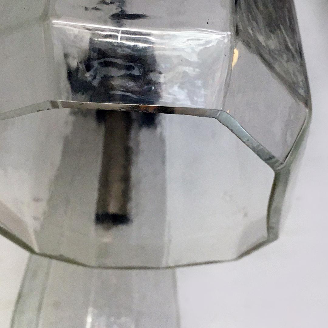 Lampadario a tre luci in vetro di Murano, anni '70, Italia, metà del secolo scorso in vendita 5