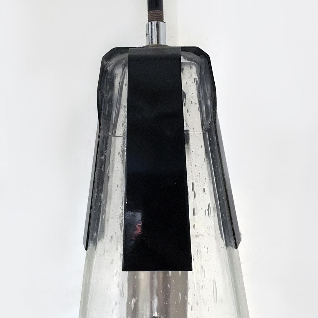 Italian Mid-Century Modern Murano Glass Three-Light Chandelier, 1970s For Sale 11