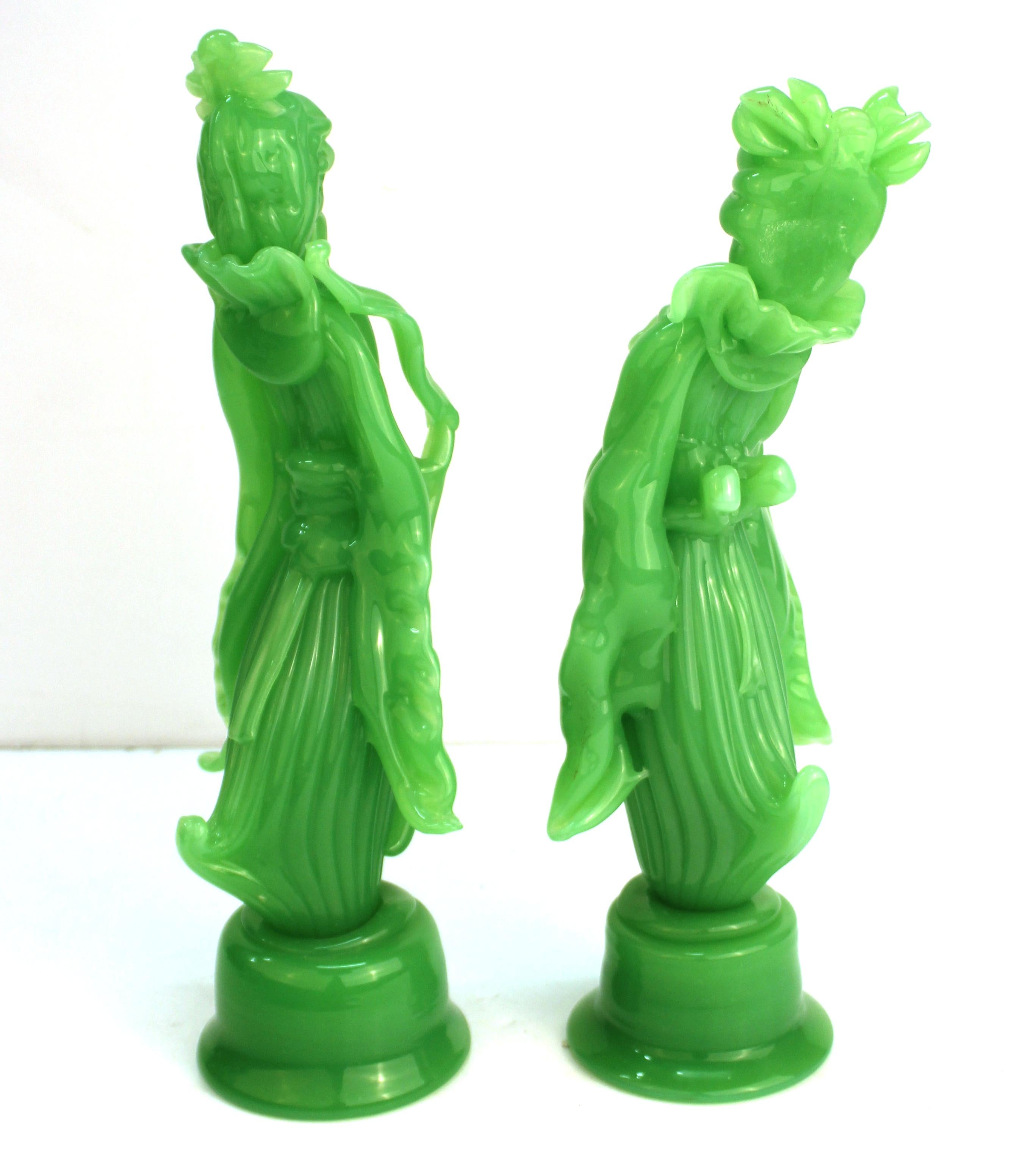 Italian MidCentury Modern Murano 'Jade' Glass Figurines For Sale at 1stDibs jade figurines