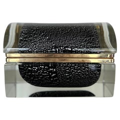 Italian Mid Century Modern Murano Mandruzzato Art Glass Jewelry Trinket Box