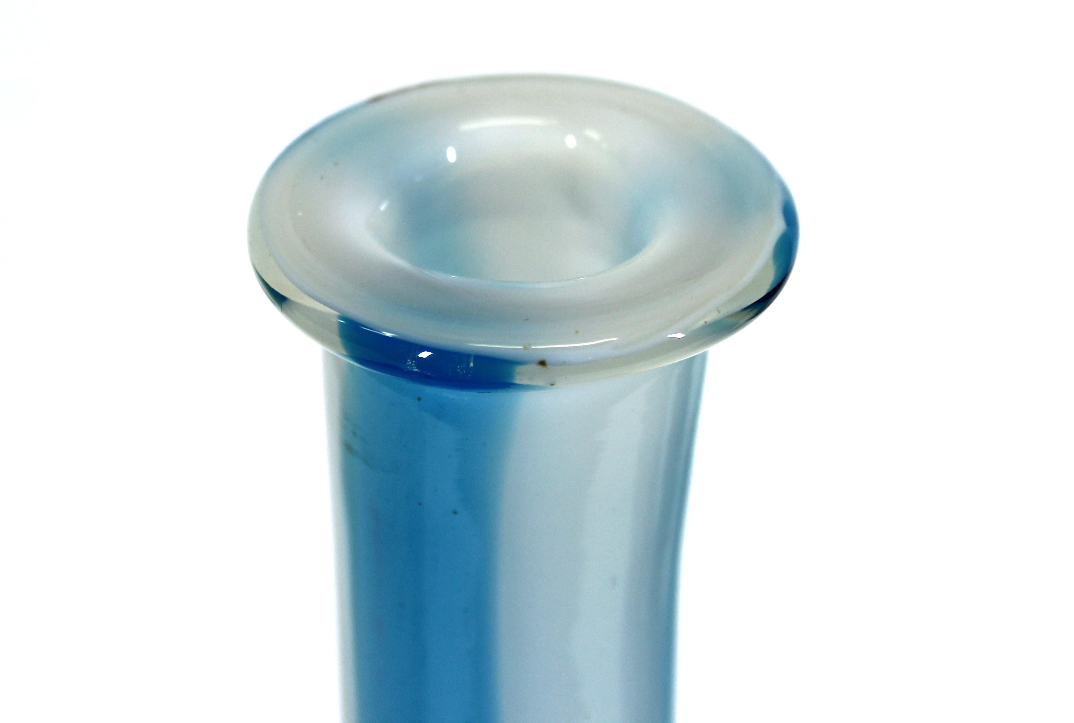 Murano Glass Italian Mid-Century Modern Murano Opalescent Glass Gurgle Decanter