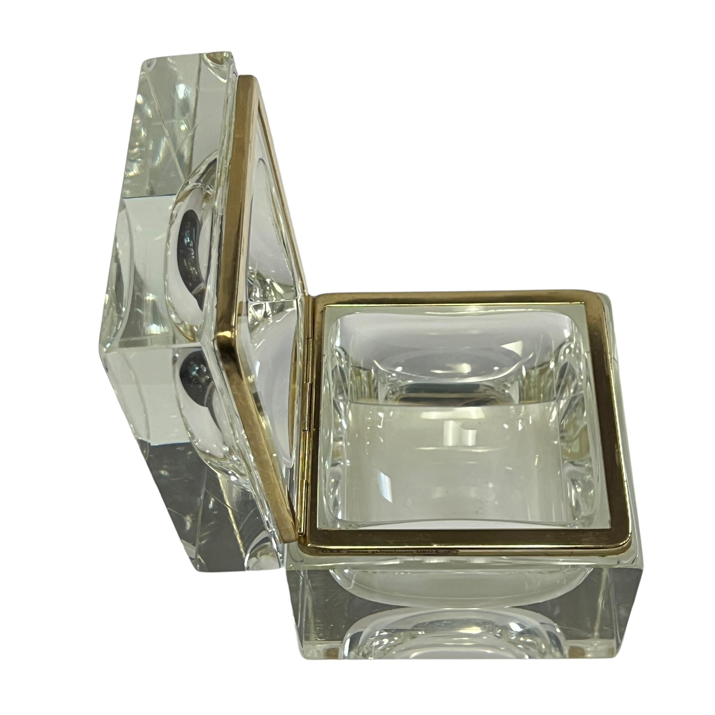 Italian Mid Century Modern Murano Sommerso Art Glass Jewelry Trinket Casket For Sale 10