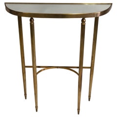 Italian Mid-Century Modern Neoclassical Brass Console by Guglielmo Ulrich, 1948