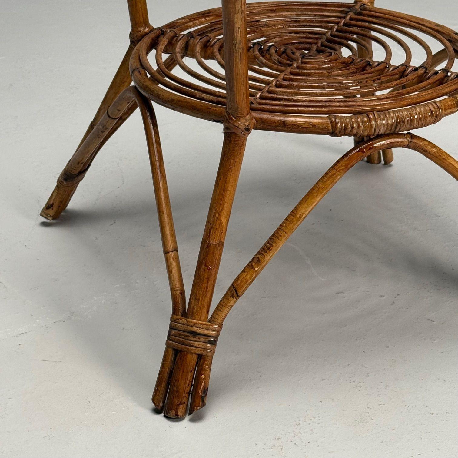 Tavolo Occasionale Italiano Mid-Century Modern, Rattan, Bambù, Italia, anni '60 in vendita 2