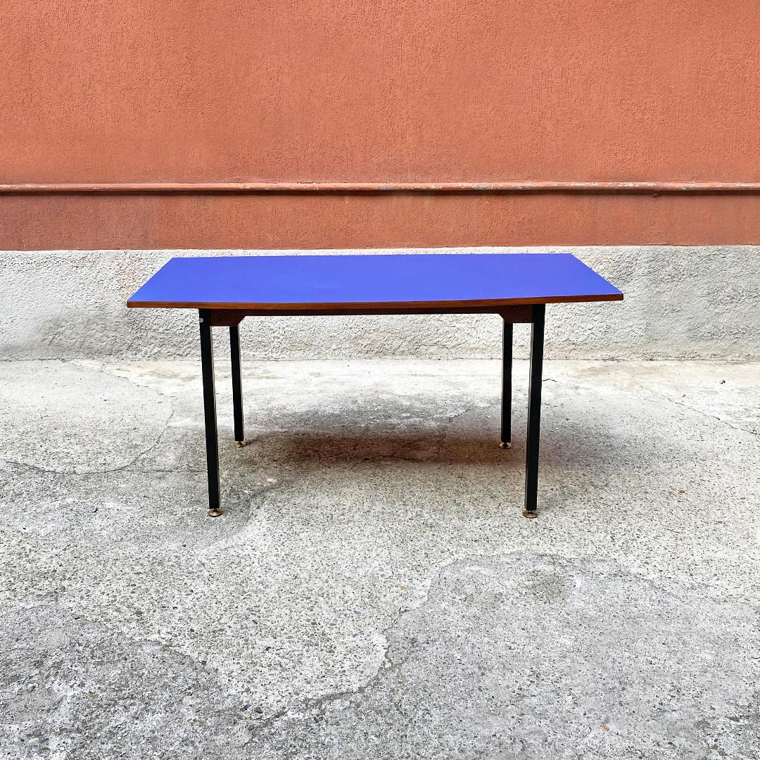 blue formica table