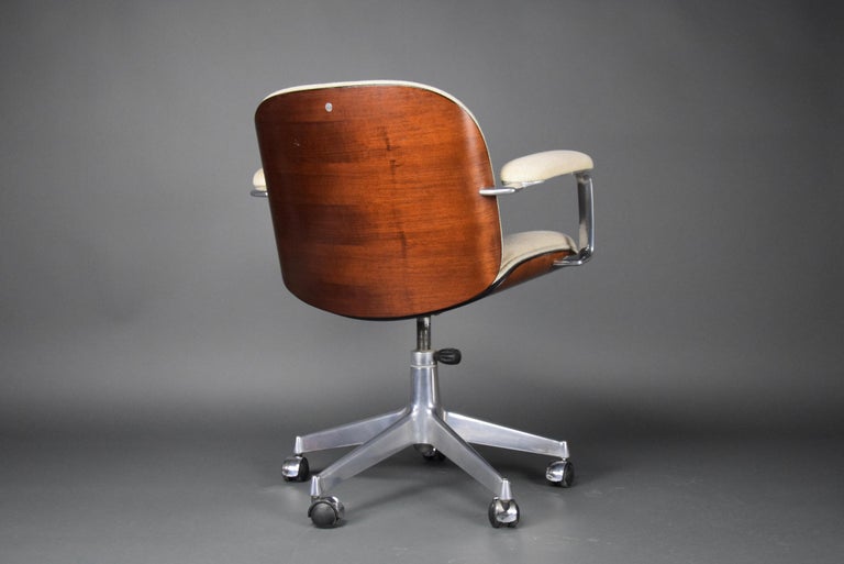 Italian Mid-Century Modern Office Chair by Ico Parisi for MiM Roma In Good Condition For Sale In Weesp, NL