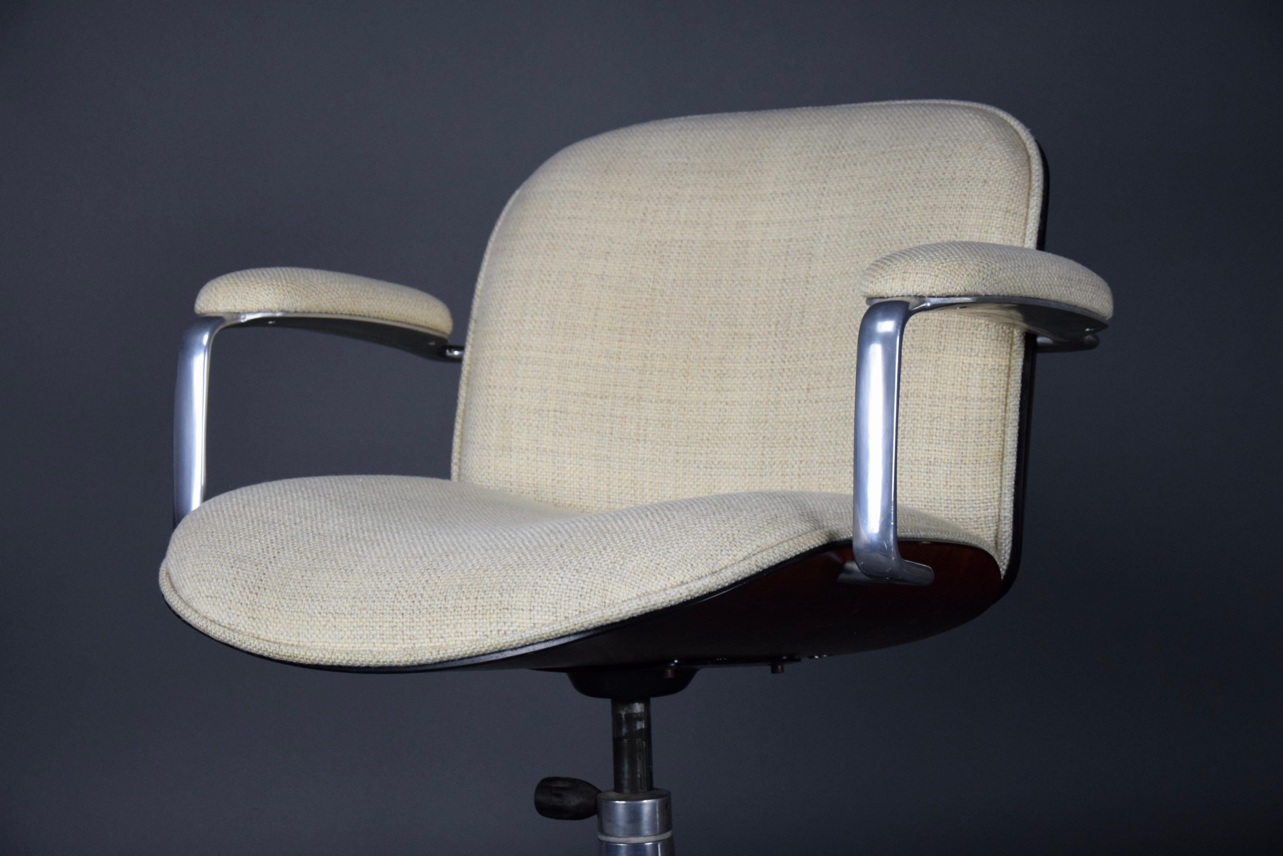 Italian Mid-Century Modern Office Chair by Ico Parisi for MiM Roma In Good Condition In Weesp, NL
